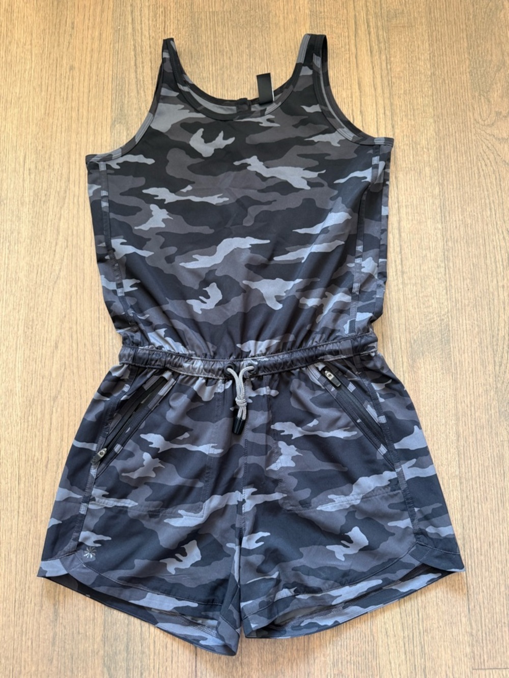 Athleta Girls Camo (Black/Gray) Athletic Shorts Romper-Size XXL/16